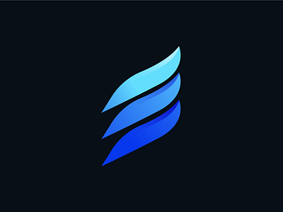 Logo #1 black blue branding corporate dark design e gradient graphic identity logo mark rgb sea shade sound ui ux wave web