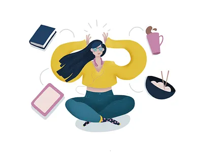 Boss babe character design digital illustration ipad pro procreate textures