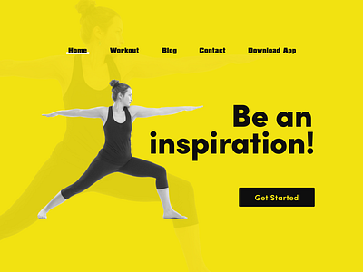 Fitness Webpage Concept animation branding clean color cover design design ecommerce ecommerce design flat illustration landing page logo minimal type typography ui ux vector web website