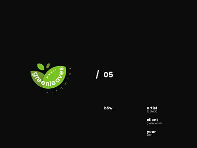 Green Leaves clean creative graphic design logo logo design nutrition simple
