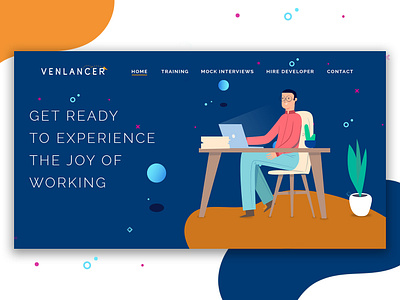 Venlancer Landing Page design illustration vector web