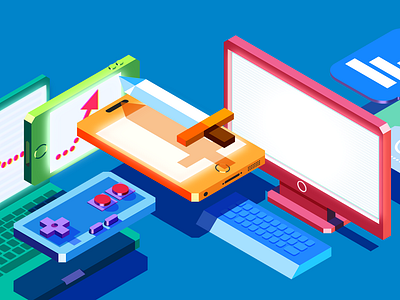 Game Marketing Isometric Lineup animation design flat illustration isometric isometric design isometric illustration video game art video games web