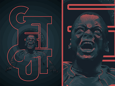 Get Out cinema color face film horror horror movie illustration jordanpeele movie photoshop poster procreate procreate app typography