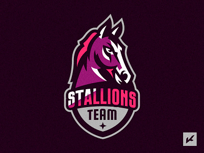 Stallion logo animal emblem hockey horse logo mascot sport stallion team