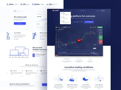 Our platform for everyone cta finance landing lp register simple design traiding ui ux design web website