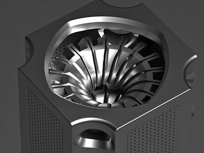 Turbine air purifier 3d 3d art 3d artist 3dmodeling 3drender 3dsmax air purifier automotive design cad design futurist industrial design mechanical metal product design rendering sci fi sketchbookpro sketching turbine