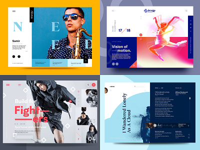 2018 abstract color design homepage minimal modern ui ux web