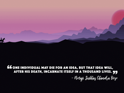 Netaji Subhas Chandra Bose! animated gif animation bose card card animation chandra dribbble fighter freedom illustration independence day indian motion graphic netaji republic day riding subas subash subhas subhash