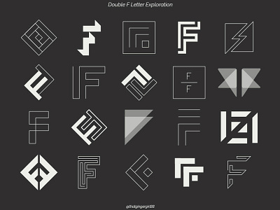 Double F Lettermark Exploration brandidentity branding graphic design icon letter f lettermark lettermarkexploration logo logo design logomark minimal minimal branding monogram symbol vector