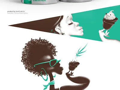 The girls with cakes black cake marijane mix thc white
