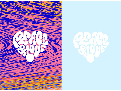 #PollinateWithPeace - No. 3 70s groovy handletter heart lettering logo peace pollinate with peace psychedelic retro