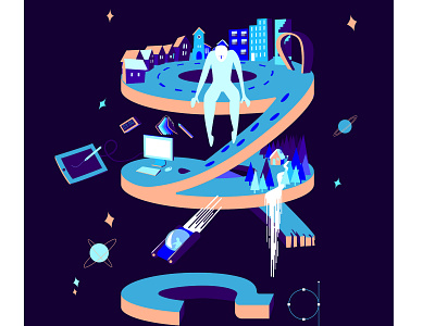 past- present- FUTURE illustrations colorful cosmic design digitalart future futurewave graphic art graphicdesign graphicdesigner illustration illustrator impossible world vector vector artwork vectorgraphics vectorillustration