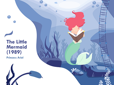 The Little Mermaid adobe illustrator cartoon design disney drawing fanart illustration illustrator landscape mermaid princess ariel sea the little mermaid vector