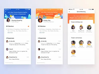 Interface app card design illustration ios ui