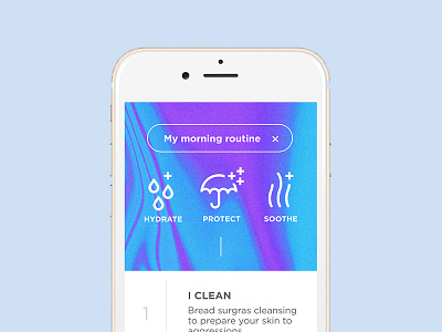 Bioderma Skincare Routine app gradient ui ux web webdesign