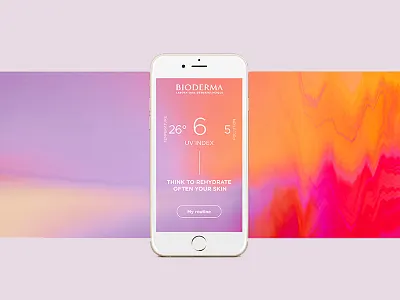 Bioderma Skincare Routine app gradient ui ux web webdesign