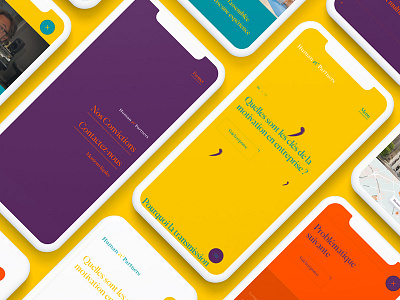 Human n' partners animation clean color color block colorful corporate digital interface minimal navigation site ui webdesign