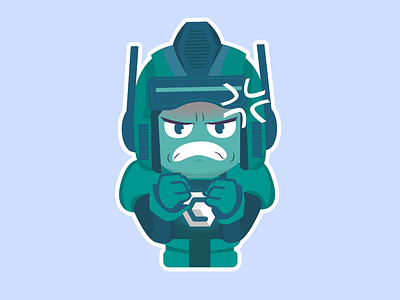 Angry transformer adobe ilustrator angry artwork blue bot character characterdesign design designer fighter flat graphic green illustration illustrator robot stickers transformer vector vector art