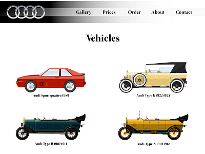 Oldtimer Website adobe illustrator automobile branding car design icon illustration logo ui ux vector website