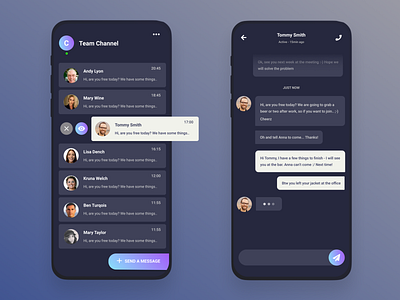 Messenger App app avatar call chat chat app chat bubble gradient message app messenger messenger app mobile mobile app online send talk talk bubble ui ux ux ui