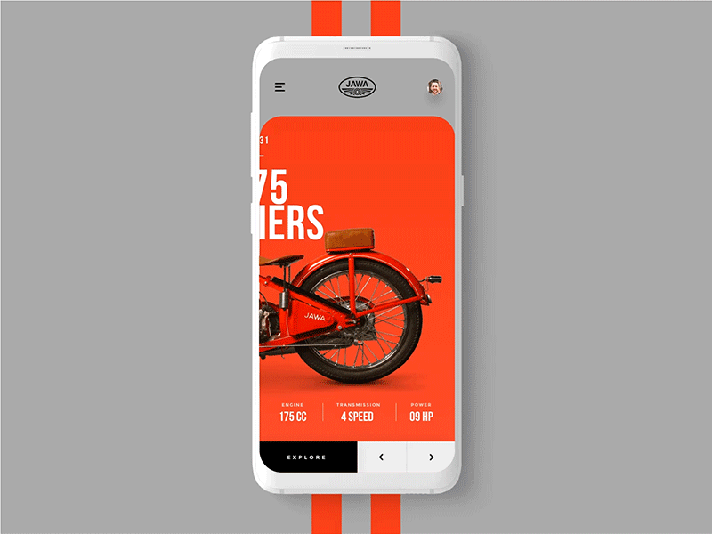 I love Jawa clean interaction minimal minimal app minimalism motorcycle redapp ui ui design user center design userexperiencedesign