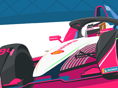 Santiago E-Prix chile formula e illustration motorsport racing santiago vector