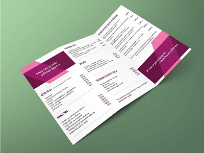 Beauty salon - price list branding design desing flayer graphic logo typography