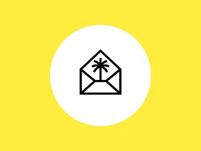 PDL - Printed goods branding desert envelope identity logo palm print printed goods process stationery