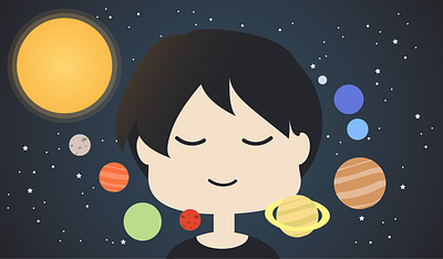 Planetary illustration planets vector