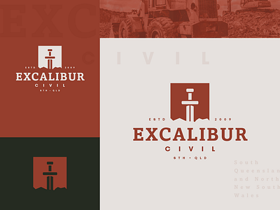 Excalibur Civil pt. II brand branding construction designinspiration dig excalibur excavation excavator graphic design icon identity design lockup logo logo design logomark mark modern symbol type typography