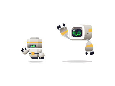 Robots V0.2 character design design flat graphic graphics hello icon illustration ilustracion modern robot robotic robotics robots space vector walle