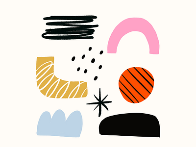 Abstract shapes abstract colors illustration ipad pro minimal
