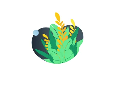 Concept Illustration • Positive Growth app design design app digital forest gradient illustration illustration design illustrations nature onboarding organic planet plant plant based plants screen screens ui vector