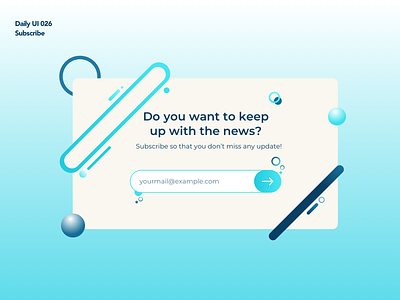 Subscribe | Daily UI 026 daily ui 026 dailyui dailyui026 subscribe ui ux