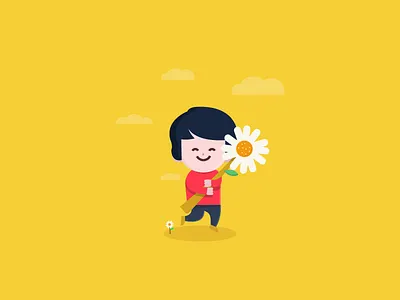 Dayday character cute design flat illustration mascot modern simple vector