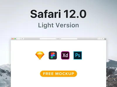 Safari Mockup Freebie (Light Version) adobe photoshop adobe xd browser figma free freebie mockup photoshop safari sketch