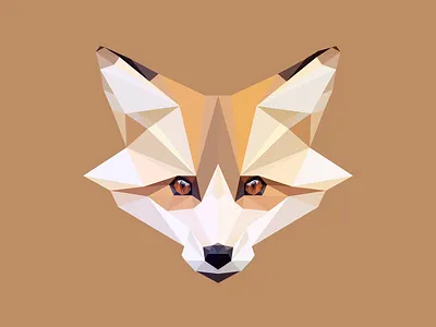 Low Poly Fox animal background face fox geometric graphic icon illustration image low low poly low poly modern poly portrait symbol triangle vector wildlife
