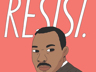 RESIST illustration mlk portrait