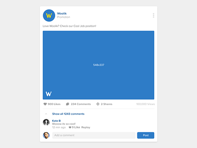 Feed Card column feed post post cards social app social buttons