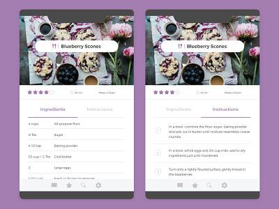 Daily UI | 040 app baking daily ui challenge dailyui dailyui 040 design food mobile recipe recipe app ui