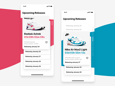 Upcoming sneaker releases app calendar countdown ecommerce iphonexs mobile nike release shop sneaker sneakers