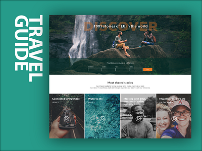 Travel Guide #2 design etourisme green grid search tourisme ui ux website