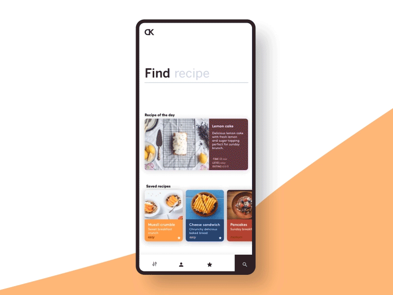 Cooking app adobe animate adobexd animation app cooking daily ui challenge flat interface iphone recipe recipe app transition ui ux