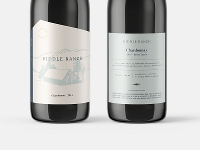 Biddle Ranch Label brand identity branding identity design packaging packaging design wine label wine label design