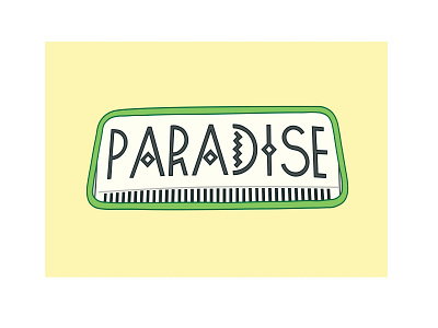 Paradise Logo design digitalart illustration logo simple vector