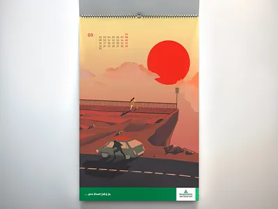 2019 Calendar illustration art calendar calendar 2019 calendar design design design art drawing illustration illustration art illustration design ilustrace photoshop sunset