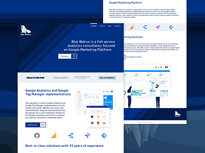 Bluewalrus - Website design branding clean corporate design illustration logo minimal ui ux website work
