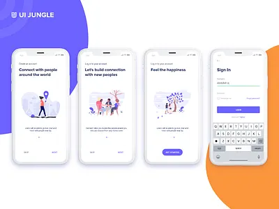 Onboarding screen Freebie adobe xd android app design ios login screen on boarding ui user experience user interface ux