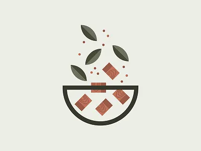 Tuna Salad fish geometric healthy food illustration minimal salad tuna vector