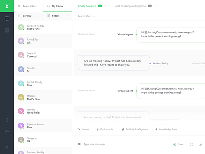 SnX Dashboard artificial intelligence chatbot dashbaord platform web application design